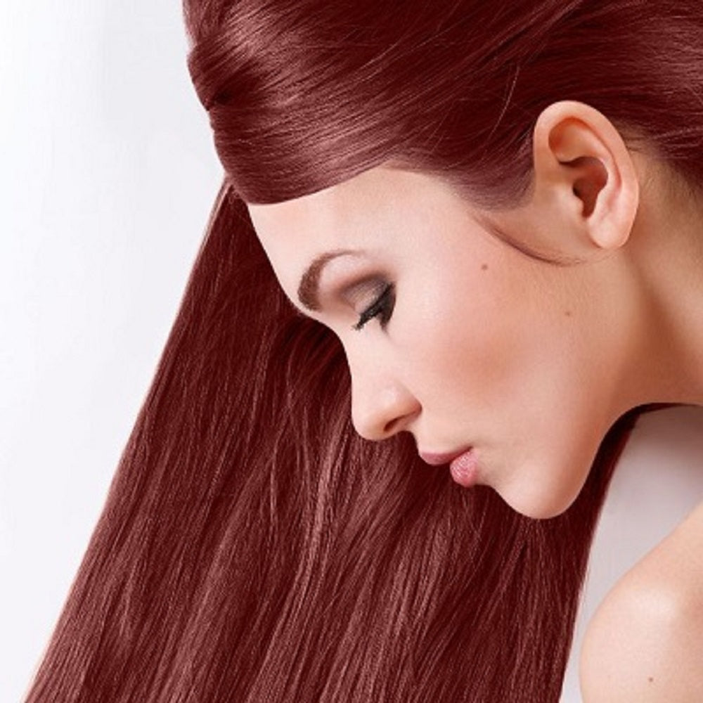 Sanotint 24 Classic Red Cerise hair dye box – cherry red ammonia-free natural hair colour enriched with golden millet