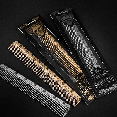Pegasus Flattopper Barber Comb - Silver/Gold - Tulipa Hair & Beauty