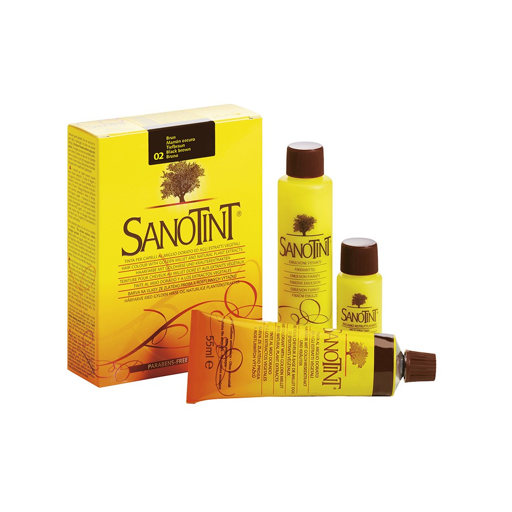 Sanotint Black Brown hair dye without ammonia