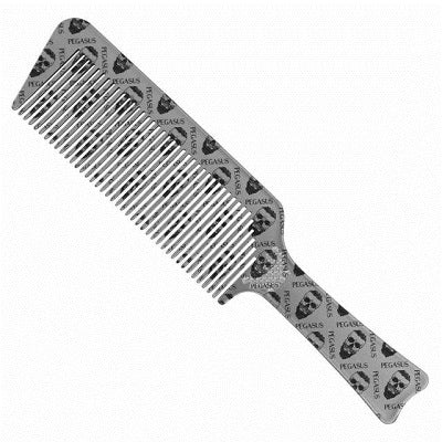 Pegasus Skulletto Flattopper barber comb in silver colour